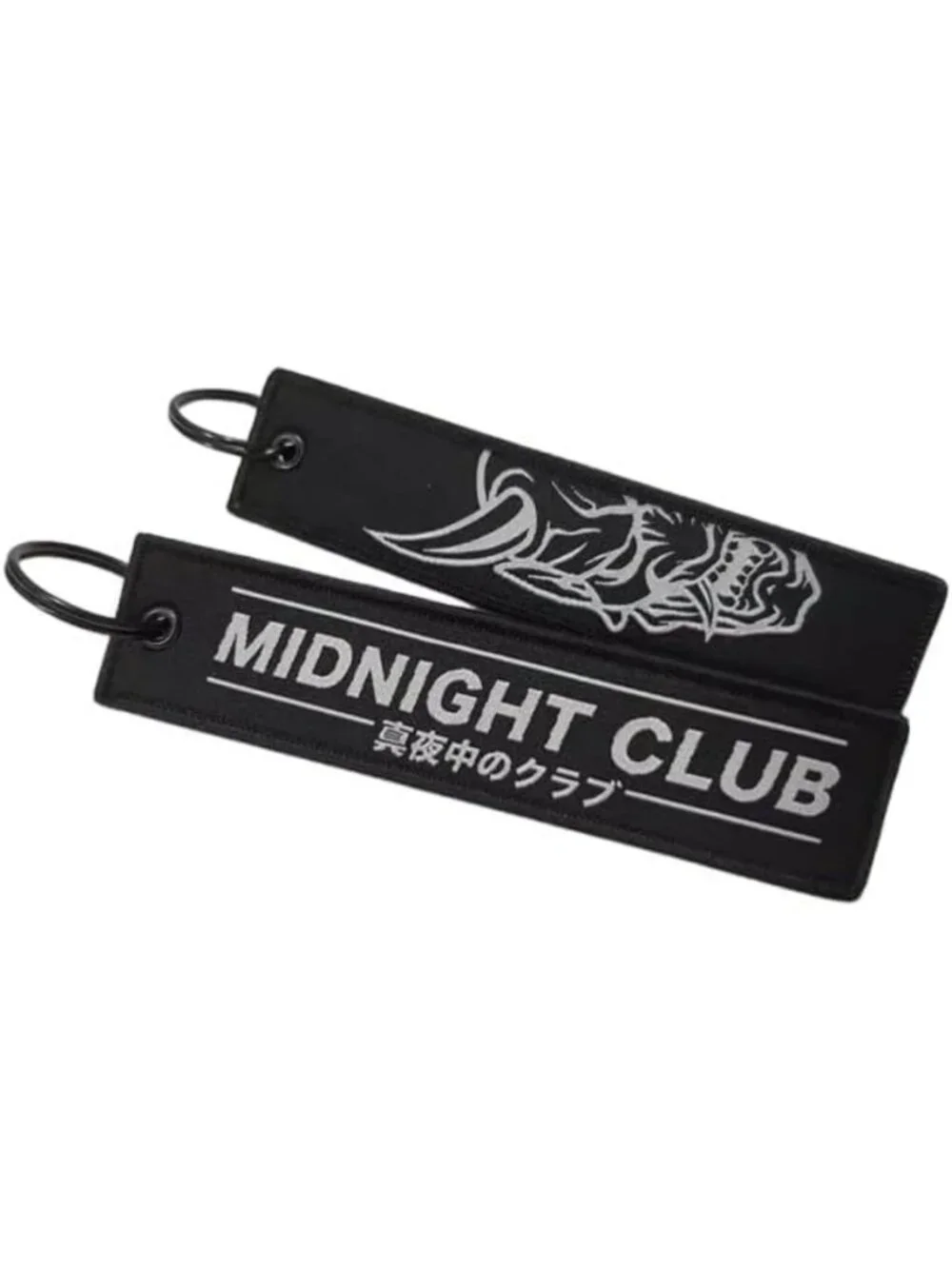 Japanese Oni Mask Keychain - JDM Car Racing Accessory, Driver Crew Fob Ring